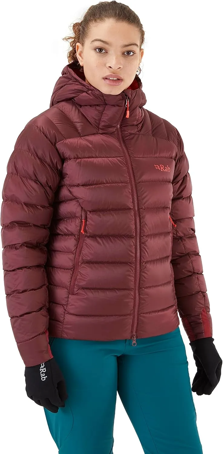 Rab Women's Electron Pro 800-Fill Down Hooded Jacket for Climbing and Mountaineering
