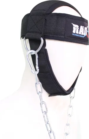RAD Neck Harness for Neck Lifting and Weight Training | Neck Trainer with Neoprene Padding and Adjustable Chain | Improve Neck Strength and Reduce Pain