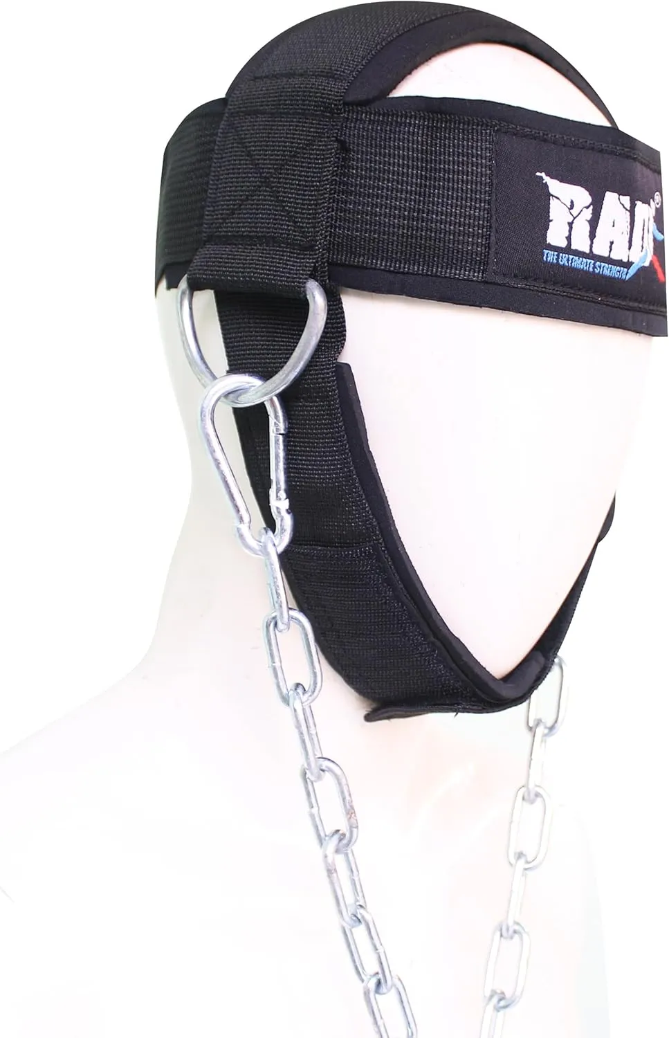 RAD Neck Harness for Neck Lifting and Weight Training | Neck Trainer with Neoprene Padding and Adjustable Chain | Improve Neck Strength and Reduce Pain