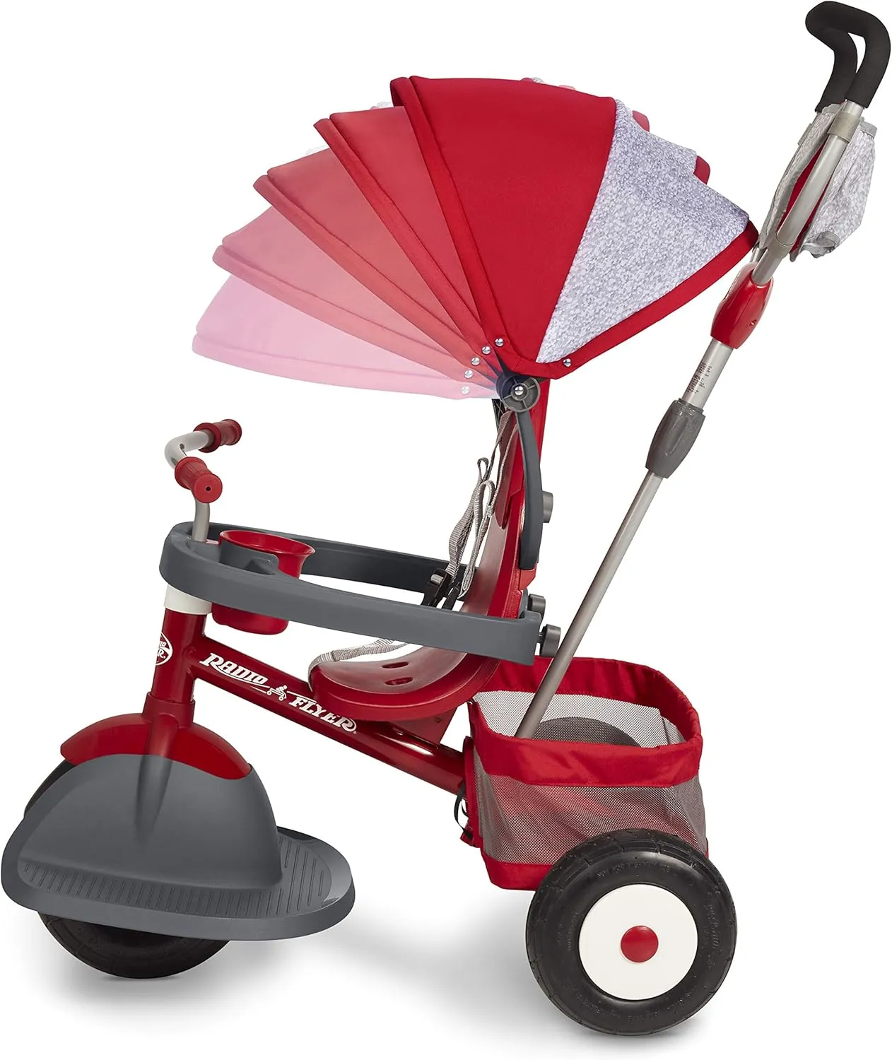 Radio Flyer Ultimate All-Terrain Stroll 'N Trike, Kids and Toddler Tricycle, Red Toddler Bike, for Ages 9 Months - 5 Years
