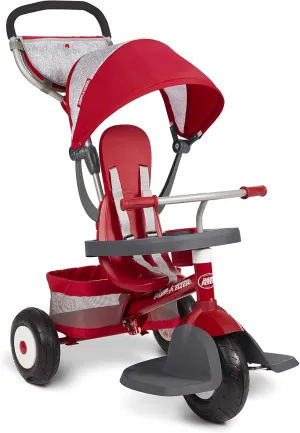 Radio Flyer Ultimate All-Terrain Stroll 'N Trike, Kids and Toddler Tricycle, Red Toddler Bike, for Ages 9 Months - 5 Years