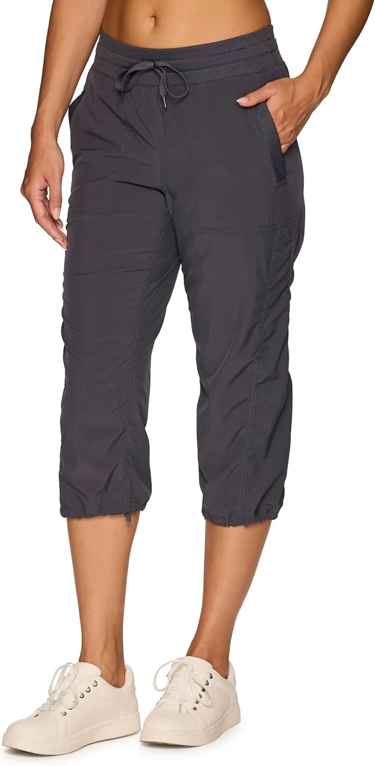 RBX Active Capri Pants for Women Joggers Stretch Lightweight Women’s Casual Pant Capri with Drawstring