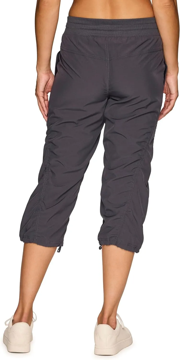 RBX Active Capri Pants for Women Joggers Stretch Lightweight Women’s Casual Pant Capri with Drawstring