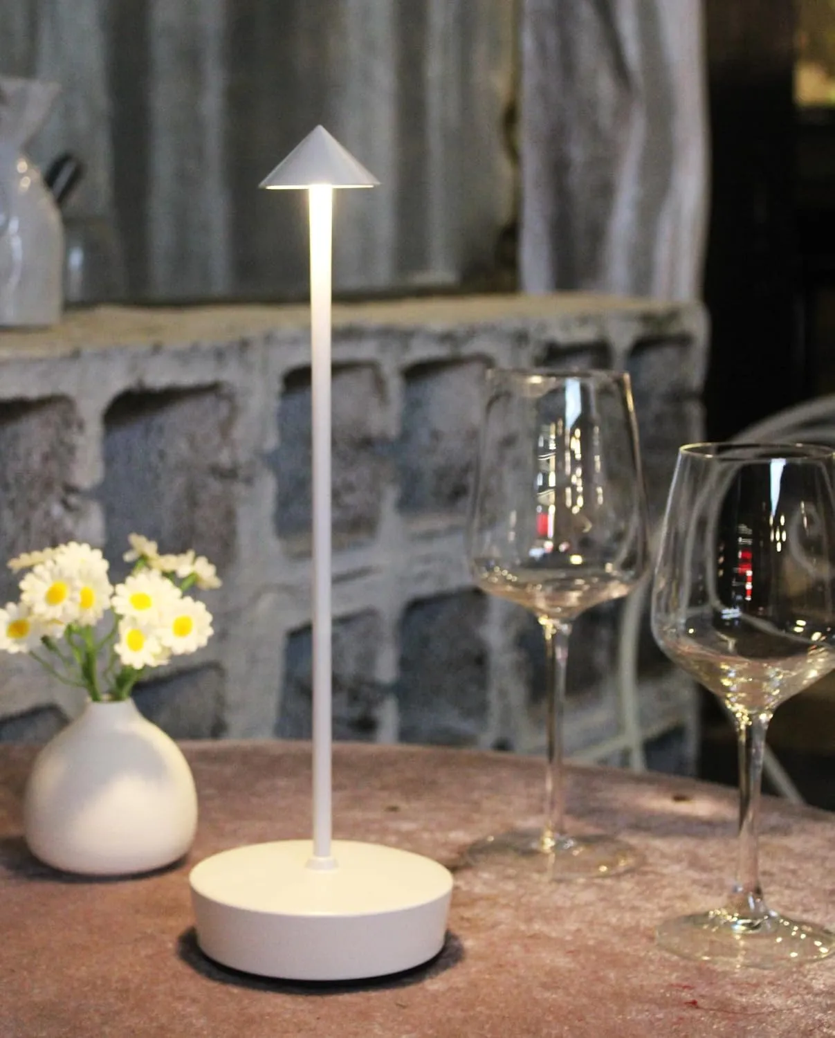 Rechargeable Cordless Table Lamp, 7000mAh Portable Led Table Light 2 Pack, Battery Operated Lamp Waterproof, Outdoor Table Lamp for Dining Restaurant Patio Bedroom Office