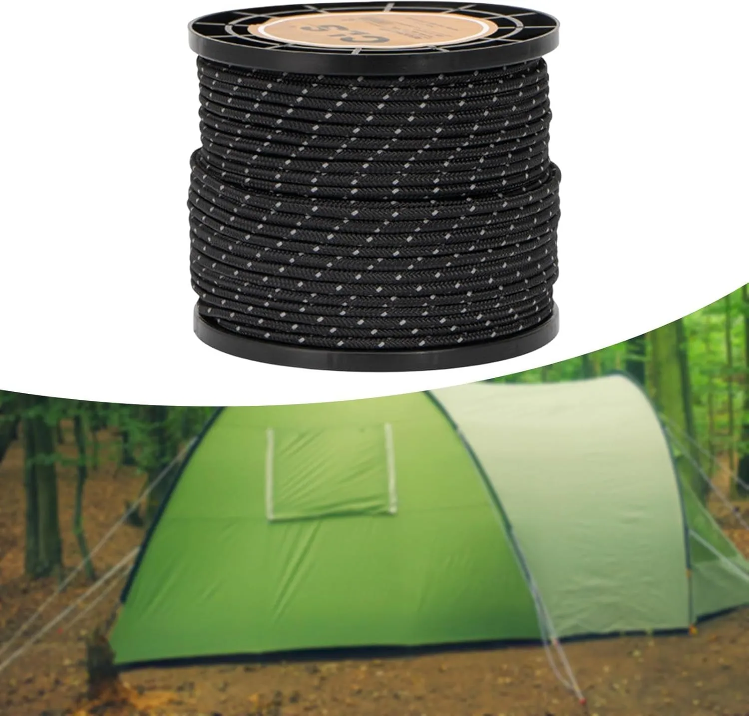 Reflective guyline Tent Cord Camp Rope Multipurpose Lightweight Reflective Tent Rope for Tent Tarp Outdoor Activities Hiking