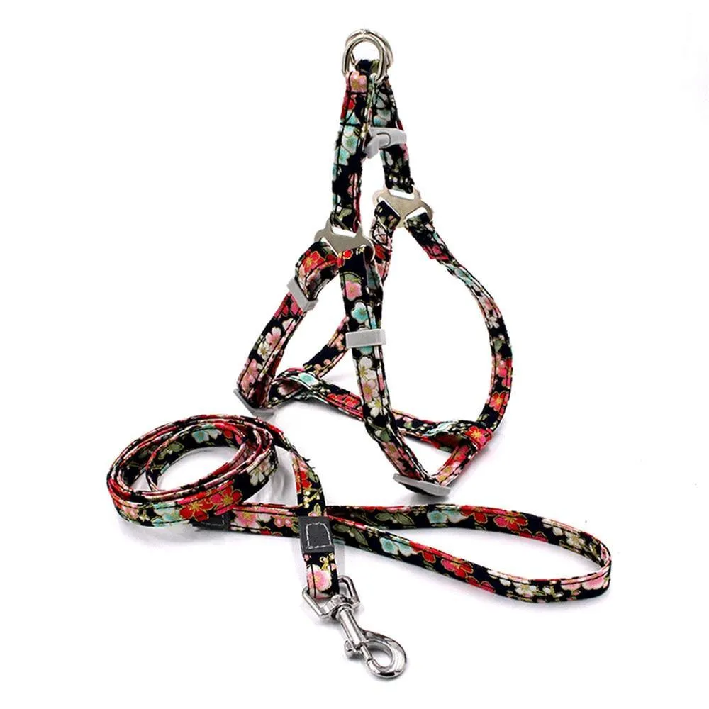 Reflective Nylon Dog Harness & Lead