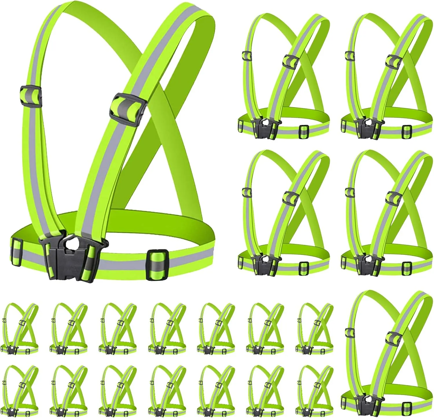 Reflective Vest - Running Vest Reflector, Reflective Running Vest with Safety Straps, High Visibility Reflector
