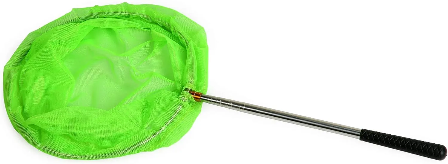 RESTCLOUD Bait Net and Fishing Landing Net with Telescoping Pole Handle Extends to 59 inches