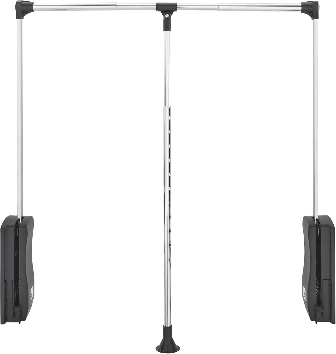 Rev-A-Shelf 26"-35" Pull Down Adjustable Side Mounted Closet Rod for Kitchen/Bathroom Cabinets with Telescoping Handle & Hardware, Chrome, CPDR-2635