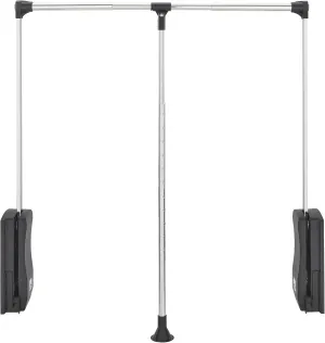 Rev-A-Shelf 26"-35" Pull Down Adjustable Side Mounted Closet Rod for Kitchen/Bathroom Cabinets with Telescoping Handle & Hardware, Chrome, CPDR-2635