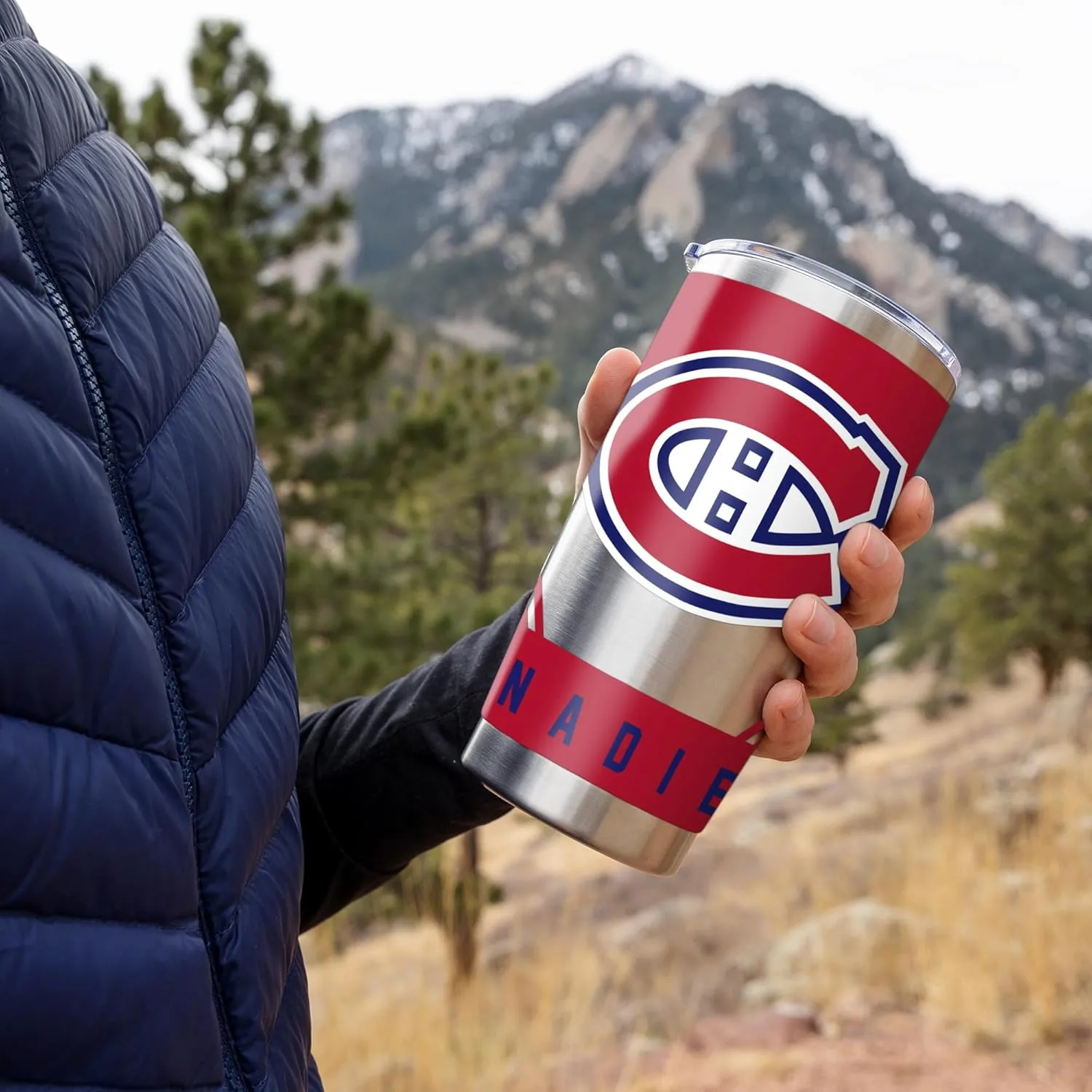 Rico Industries NHL Hockey 20oz Stainless Steel Tumbler with Lid - Great for Coffee, Tea, Water or Cocktails