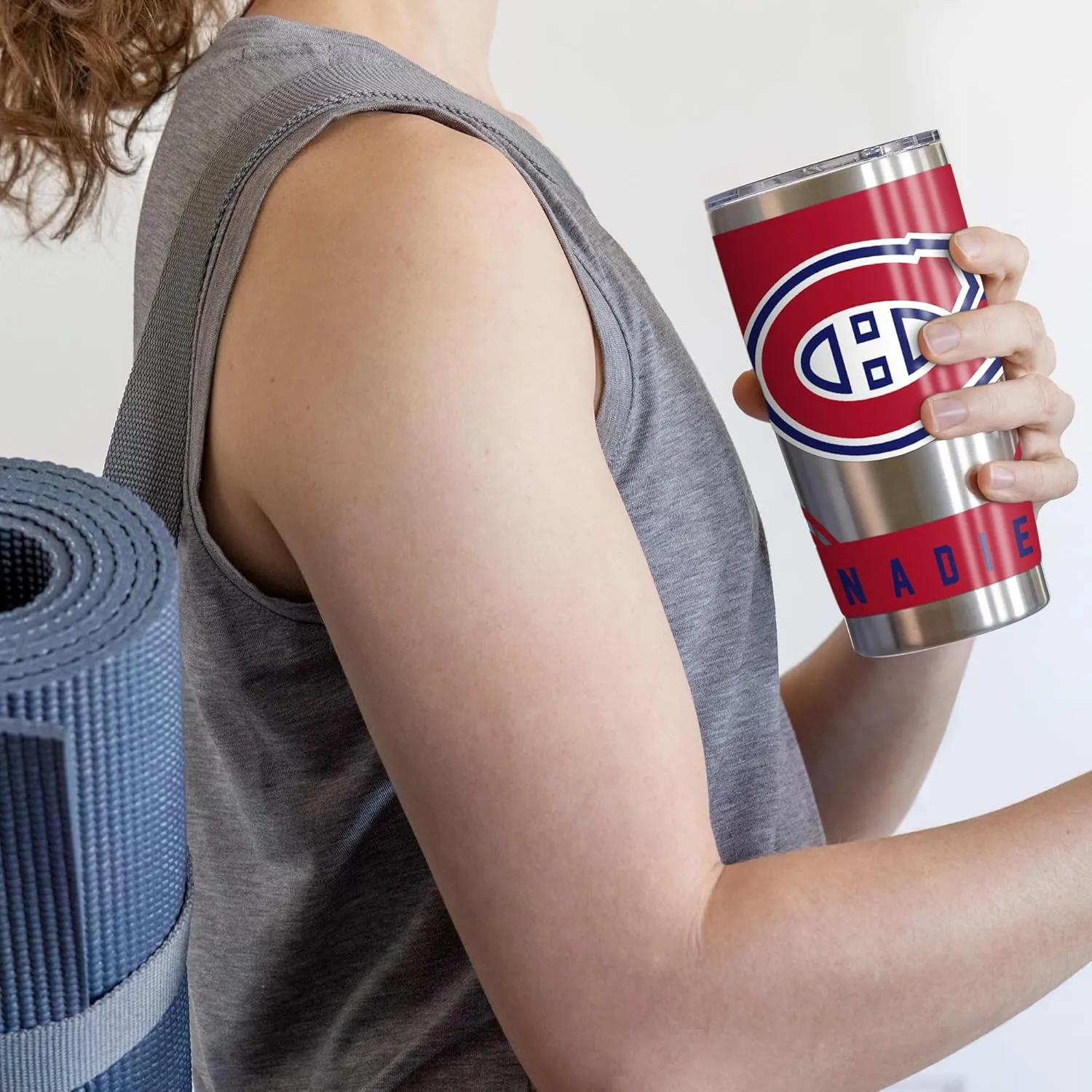 Rico Industries NHL Hockey 20oz Stainless Steel Tumbler with Lid - Great for Coffee, Tea, Water or Cocktails