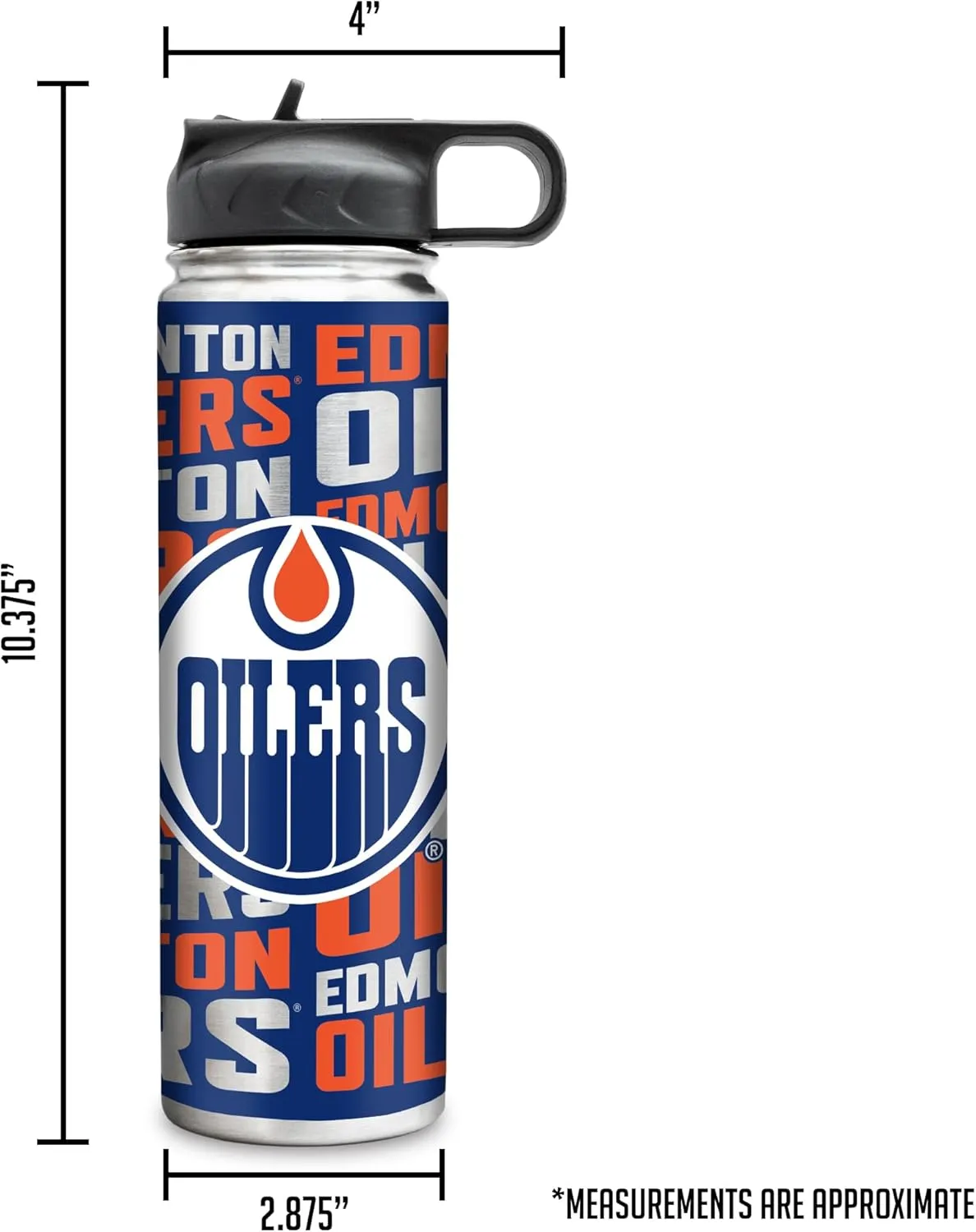 Rico Industries NHL Hockey Stainless Steel Tumbler with Lid - Great For Coffee, Tea, Water or Cocktails