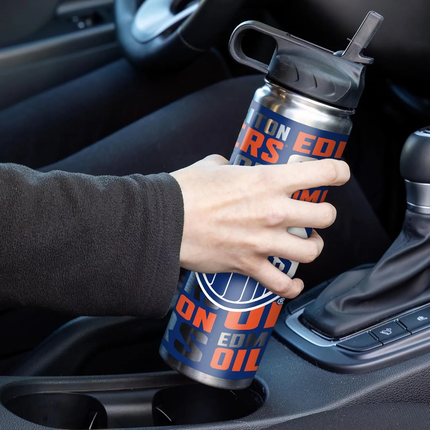 Rico Industries NHL Hockey Stainless Steel Tumbler with Lid - Great For Coffee, Tea, Water or Cocktails