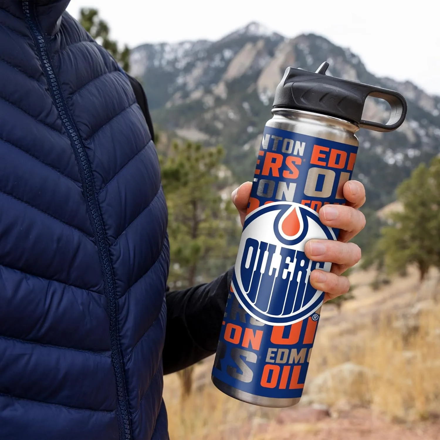 Rico Industries NHL Hockey Stainless Steel Tumbler with Lid - Great For Coffee, Tea, Water or Cocktails