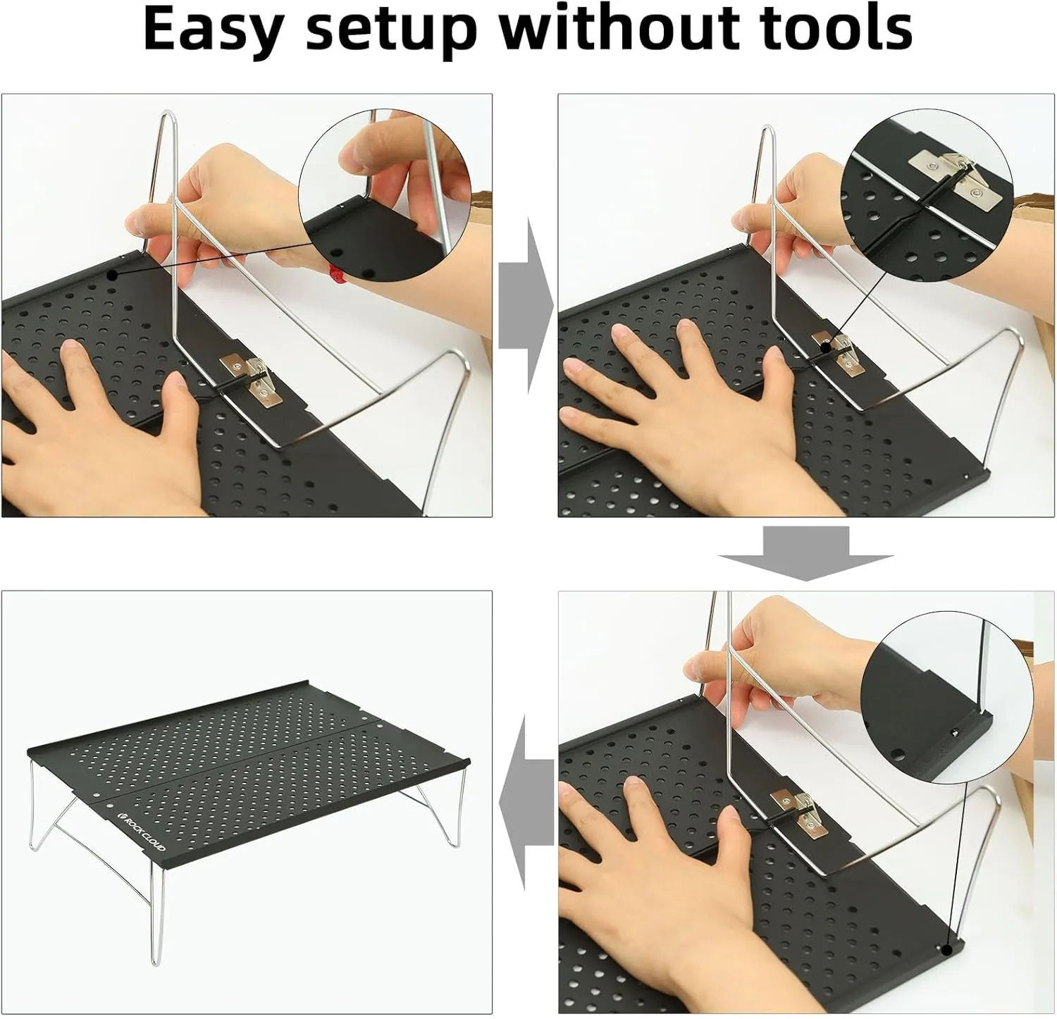 ROCK CLOUD Mini Compact Camping Table Ultralight Folding Table for Backpacking Camp Hiking Beach Picnic BBQ