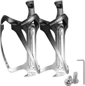 ROCKBROS Durable Aluminum Water Bottle Holder Bike Bottle Holder with Electroplating & Integrated Molding - Lightweight for Bicycle MTB, Road/Mountain Bikes