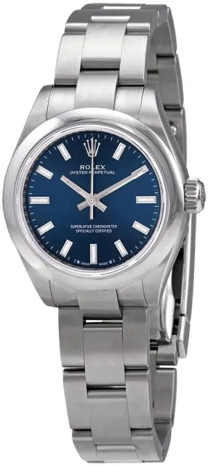 Rolex Oyster Perpetual 28 Automatic Chronometer Blue Dial Ladies Watch 276200BLSO