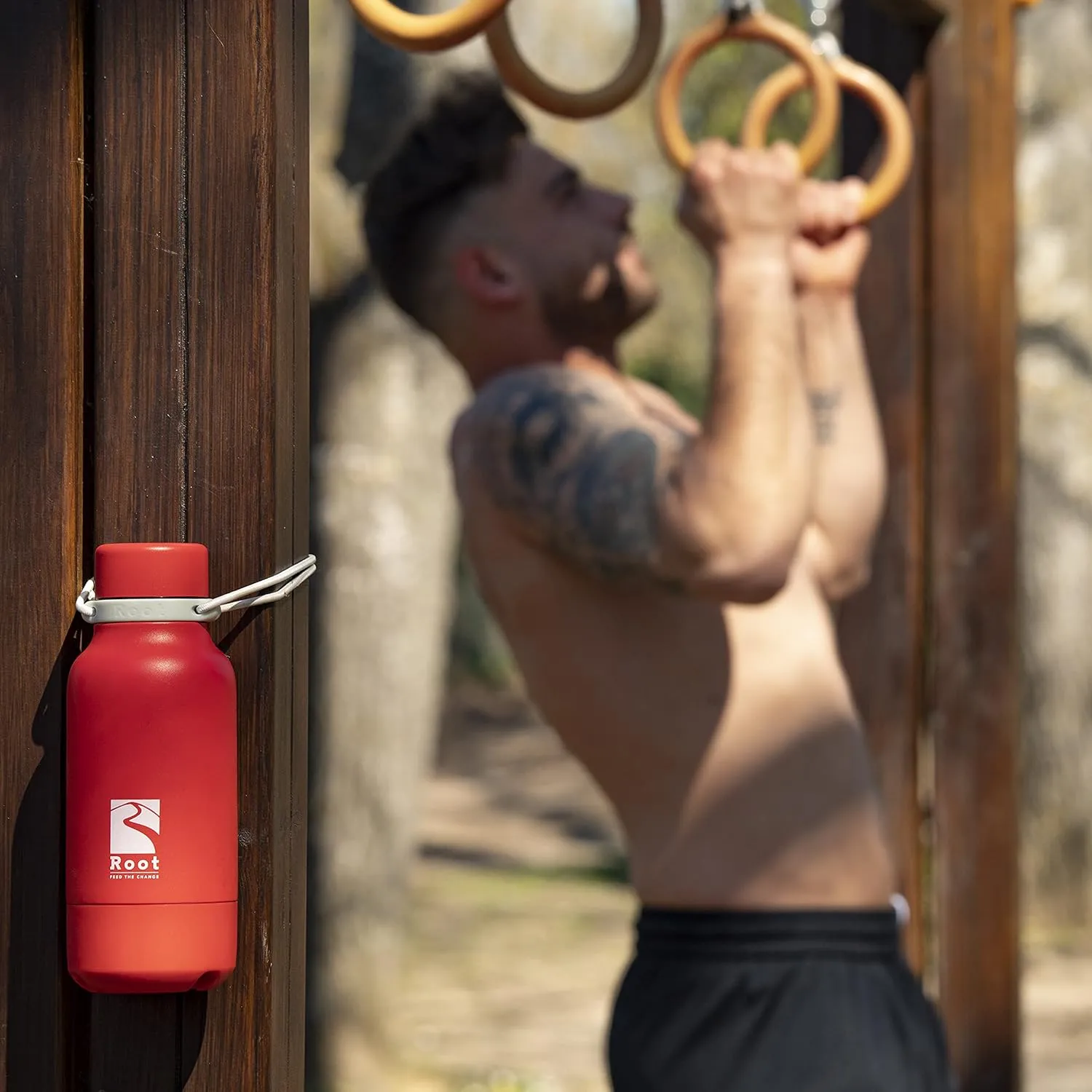 Root FTC Bottle Thermal Flask Stainless Steel Double Wall, Anti Drop Cap, Shockproof Bottom, Bungee Cords, 530 ml, 700 ml and 940 ml - Hot (20h) / Cold (24h)