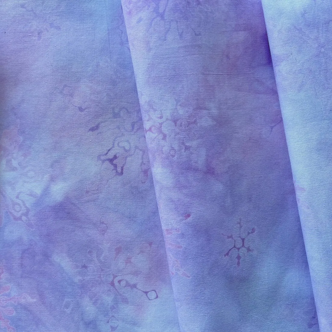 Rose & Lavender Snowflakes Cotton Batik (Made in Indonesia)