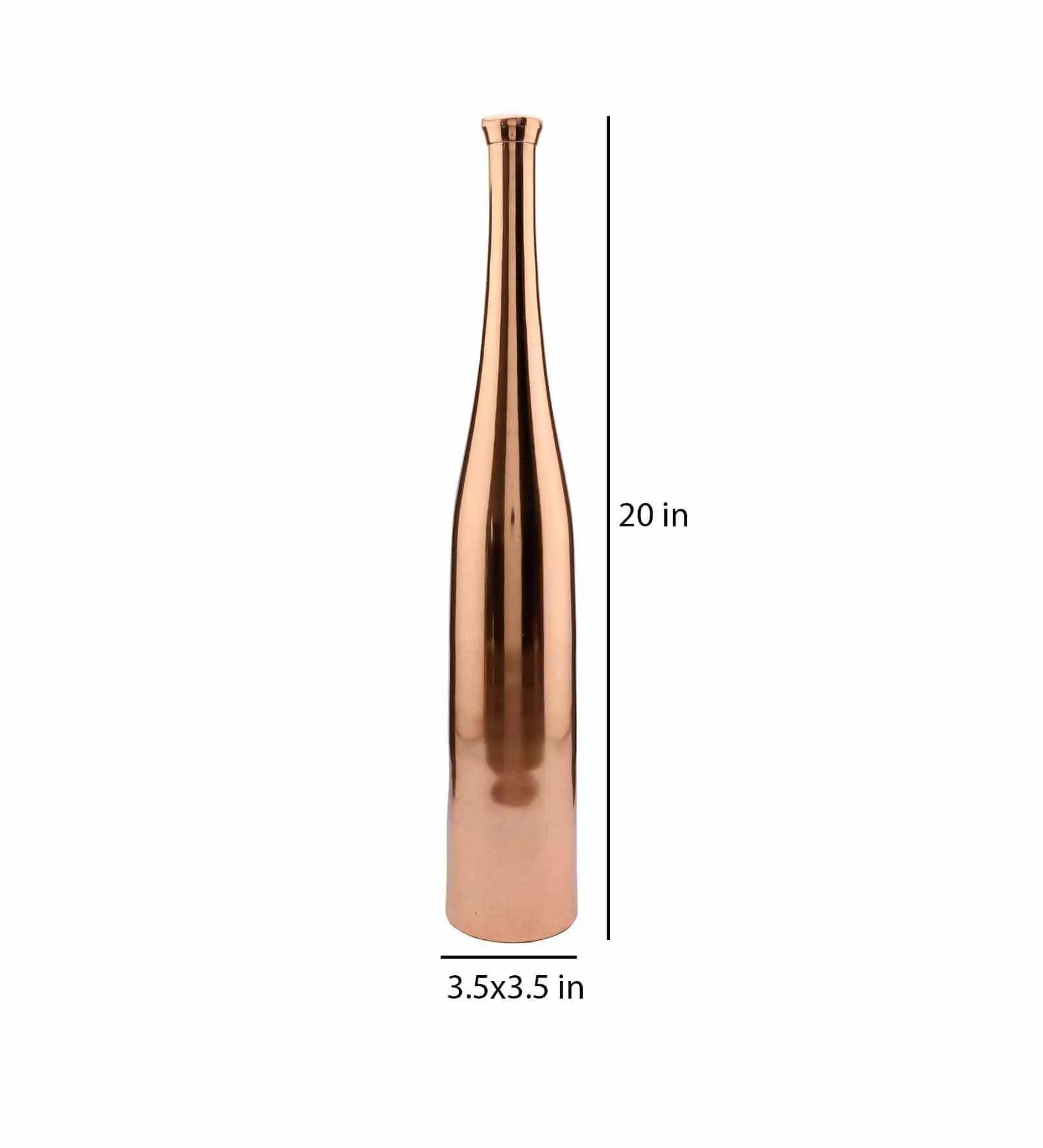 Rose gold Champagne large Bottle Vase Decor de Maison,