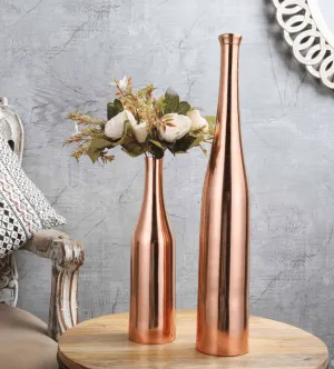 Rose gold Champagne large Bottle Vase Decor de Maison,
