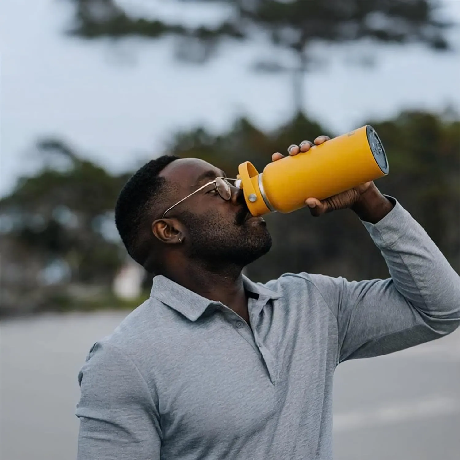 RTIC 32oz Outback Bottle, Insulated, Stainless Steel, Metal, Double Wall Vacuum-Insulation, Ceramic Lined, Leak-Proof Lid, BPA-Free Water Flask for Hiking, Running, Sports, Outdoor, Gone Fishin