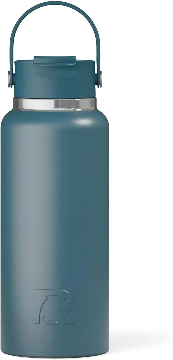 RTIC 32oz Outback Bottle, Insulated, Stainless Steel, Metal, Double Wall Vacuum-Insulation, Ceramic Lined, Leak-Proof Lid, BPA-Free Water Flask for Hiking, Running, Sports, Outdoor, Marine
