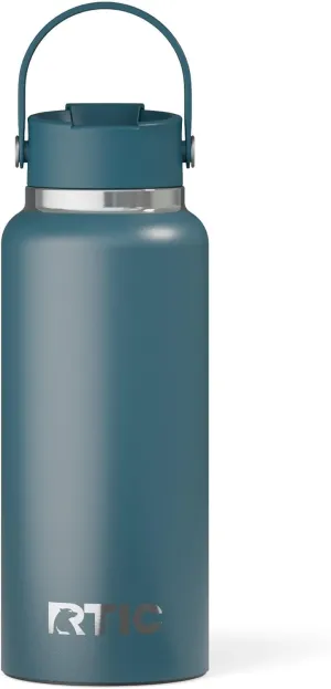 RTIC 32oz Outback Bottle, Insulated, Stainless Steel, Metal, Double Wall Vacuum-Insulation, Ceramic Lined, Leak-Proof Lid, BPA-Free Water Flask for Hiking, Running, Sports, Outdoor, Marine