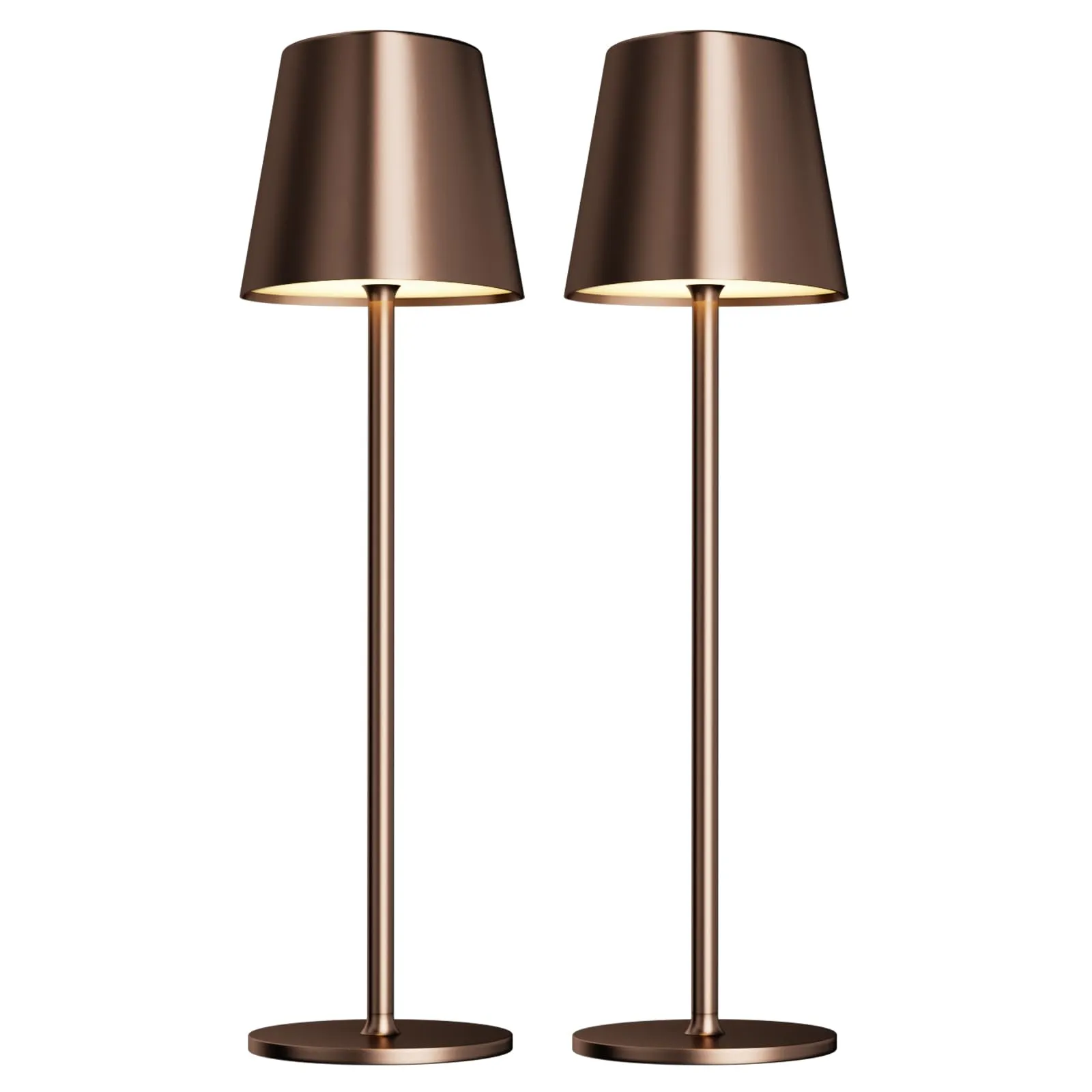 Rynx | Kakanuo Wireless Table Lamps Set of 2, Portable LED Battery-Powered Lamp, Wireless Rechargeable Lamp, 3 Color Stepless Small Take