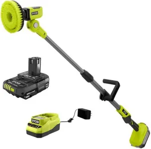 RYOBI Cordless ONE  TELESCOPING Power Scrubber KIT