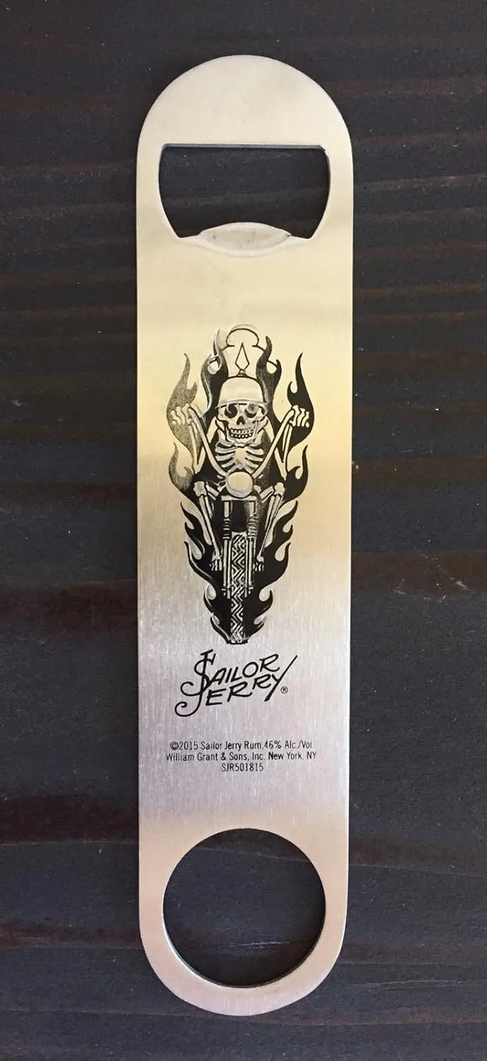 Sailor Jerry Rum Steel Bartenders Professional Bottle Opener