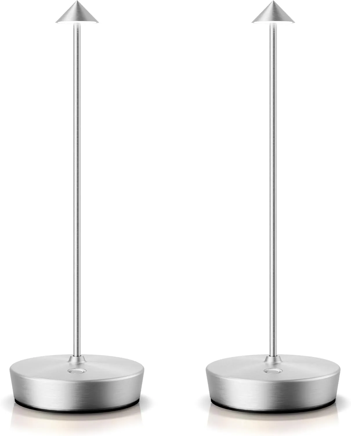 SAKRINGT 2 Pack Cordless Table Lamps Rechargeable, 6000mAh Battery Operated Waterproof Stepless Dimming Modern Portable LED Table Light for Restaurant Dining Patio Outdoor