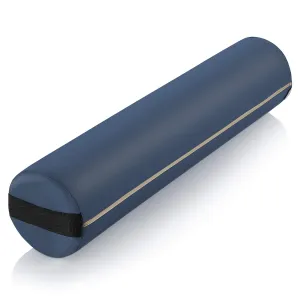 Saloniture Full Round Massage Table Bolster Pillow Pad - 26 x 6 Inch - Blue