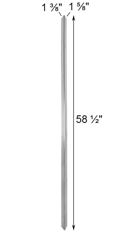 S&K Telescoping Aluminum Triangular Pole, 12'