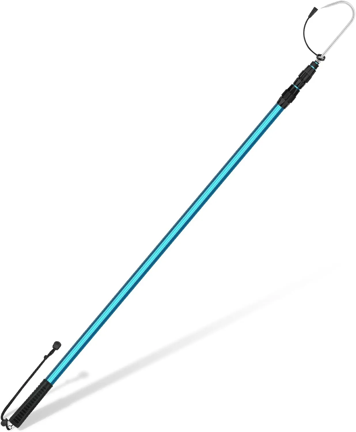 SAN LIKE Telescopic Fishing Gaff Large Size Fish Gaff for Saltwater Boat Fishing Heavy Duty Stainless Steel Hook with M8 Screw Non Slip Handle for Big Catfish Tuna Shark M