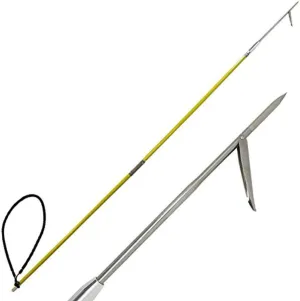 Scuba Choice 7' Travel Spearfishing Two-Piece Fiber Glass Pole Spear 1 Prong Single Barb Tip