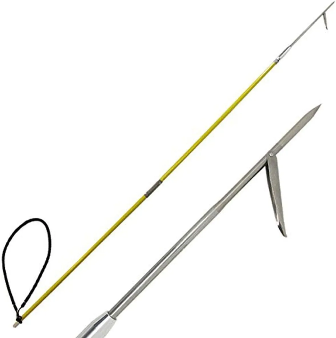 Scuba Choice 7' Travel Spearfishing Two-Piece Fiber Glass Pole Spear 1 Prong Single Barb Tip