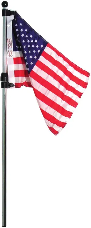 Seasense Flag Pole with USA Flag Telescoping, Multicolour (SS-SMS-737270)