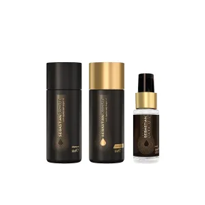 Sebastian Professional Dark Oil Lightweight Hair Care   Hair Styling Oil Bundle| Nourishing Blend of Natural Oils for a Smooth, Sleek Finish
