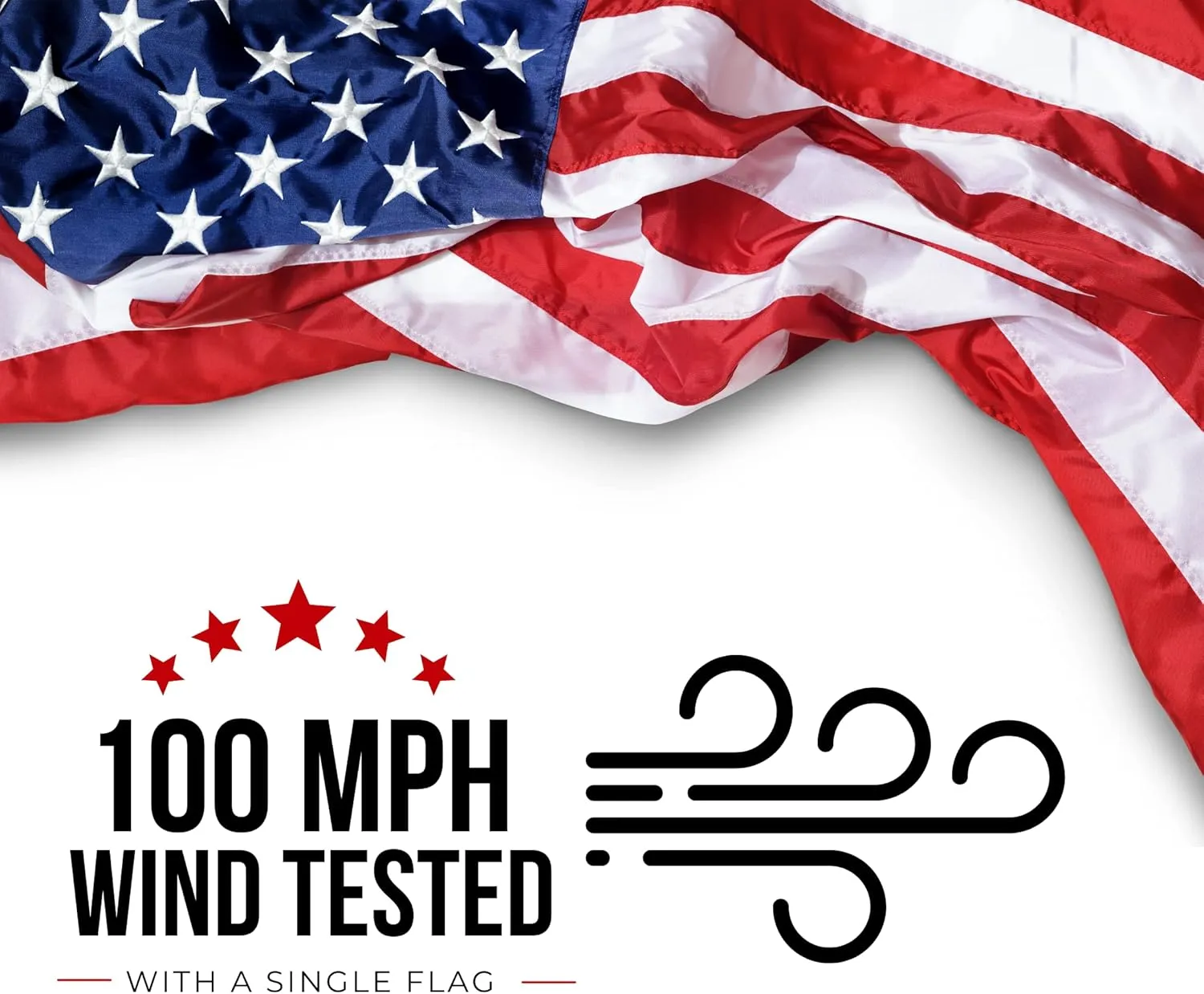 Service First Black Heavy Duty 25FT Telescoping Freedom Edition Residential Flagpole Kit - Anti Tangle Swivel Ring Design - Stainless Steel Clips - 100MPH Wind Tested