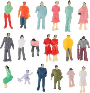 Sets Miniature Plastic Figurines Lightweight Mini Human Models for Decorations Pcs Random Style