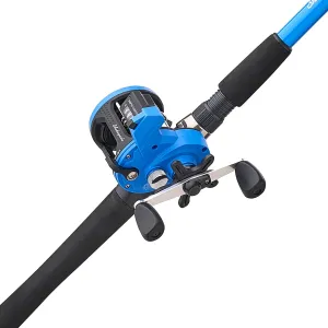Shakespeare Tiger Conventional Line Counter Reel and Fishing Rod Combo, 7'10" 2-Piece Rod, Tubular Fiberglass Rod Blank Construction, Comfortable EVA Handle
