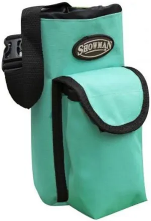 Showman Teal Nylon Insulated Cordura Trail Riding Water Bottle Cell Phone Carrier Bag with Pocket and Adjustable Carrier Strap