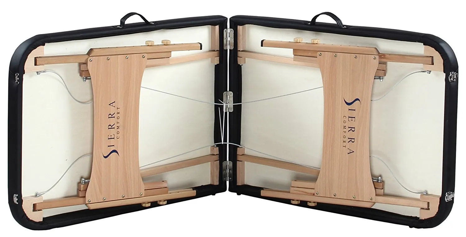 SierraComfort Basic Portable Massage Table, Black
