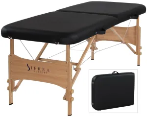 SierraComfort Basic Portable Massage Table, Black