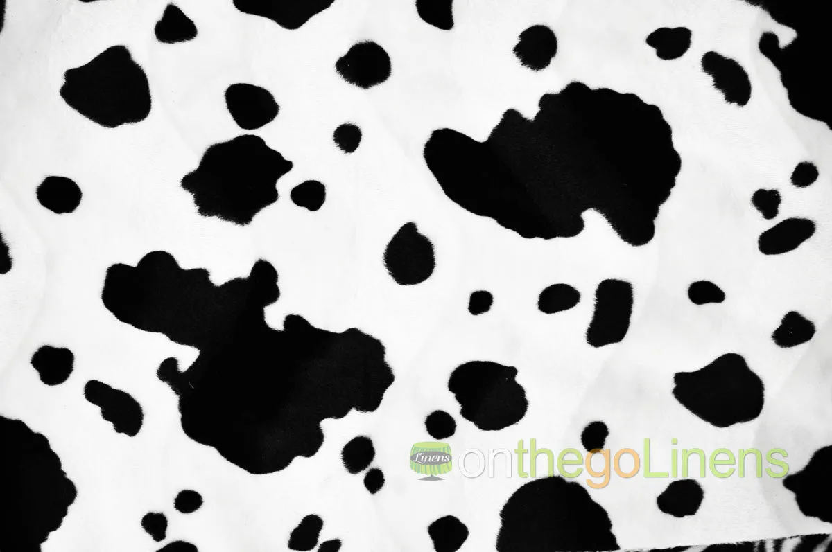 Silky Soft Charmeuse Cow Tablecloths, Table Overlays, Table Drapes & Banquets |