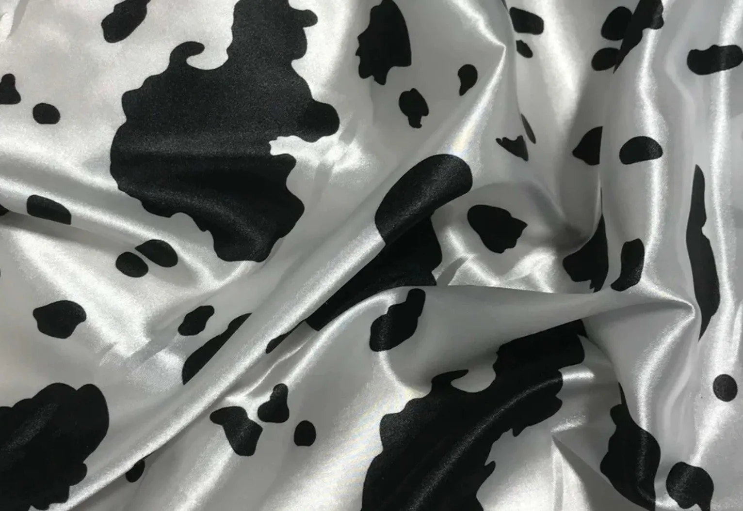 Silky Soft Charmeuse Cow Tablecloths, Table Overlays, Table Drapes & Banquets |