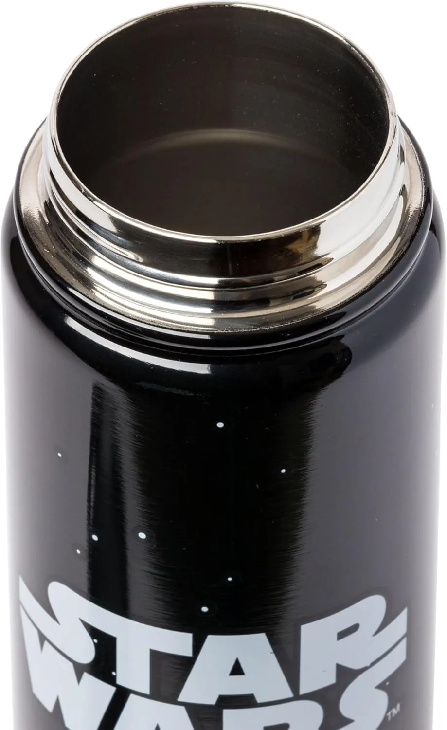Silver Buffalo Star Wars Stainless Steel Water Bottle with Swivel Handle Featuring Star Wars Logo, 20 Ounces