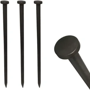 Single Head Metal Tent Stakes Heavy Duty Steel Ground Stake, Versatile Spikes to Anchor Commercial Inflatables, Event Party Tents, and Outdoor Camping Shelters, 3/4 x 24 Inch, 4 Pack